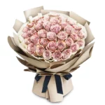 Букет из 101 розы фиолетового цвета премиум